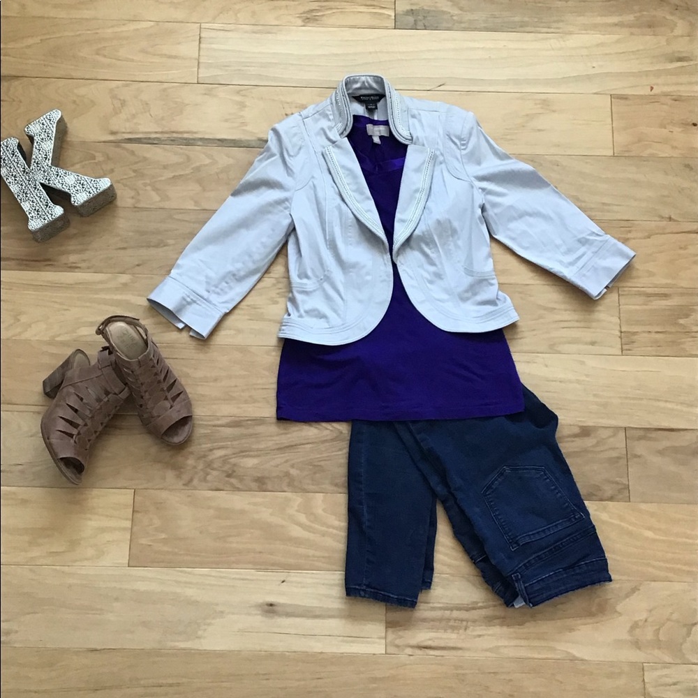 White House Black Market beaded blazer